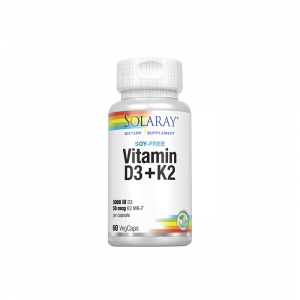 Solaray Vitamin D3+K2 5000UI+50 mcg 60 veg caps