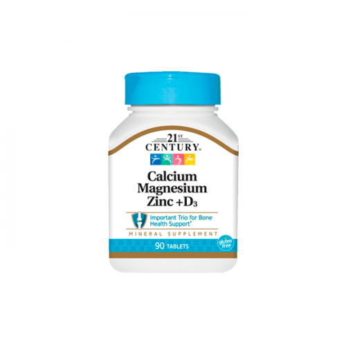 21St Century Calcium Magnesium Zinc+D3 90 tab