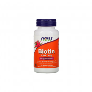 NOW Biotin (B7) 5000mcg 60 veg caps