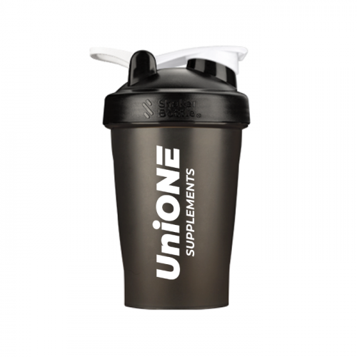Shaker Bottle Шейкер UniOne с шариком и держателем 500 ml (чёрный)