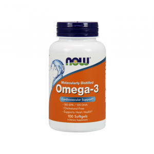 NOW Omega 3 Molecularly Distilled 100 softogel
