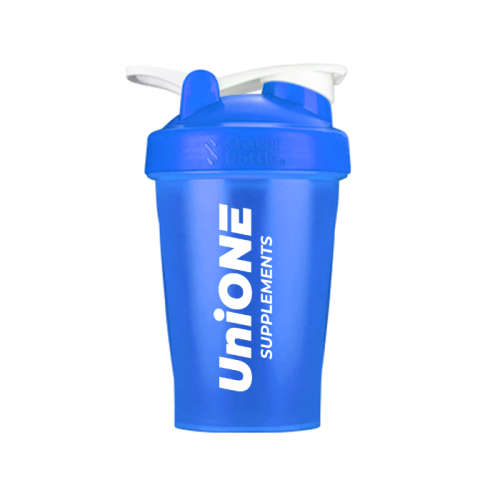 Shaker Bottle Шейкер UniOne с шариком и держателем 500 ml (синий)