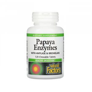 Natural Factors Papaya Enzymes 120 chewable tab