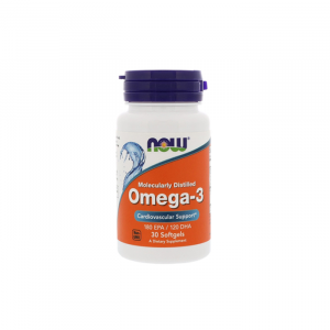 NOW Omega 3 Molecularly Distilled  30 softogel