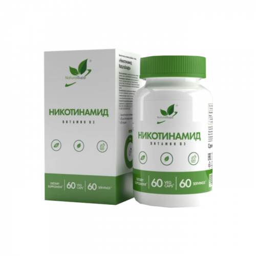 NaturalSupp Ниацинамид (B3) 60mg 60 veg caps NaturalSupp Ниацинамид (B3) 60mg 60 veg caps