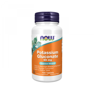 NOW Potassium Gluconate (Глюконат калия) 99mg 100 tab