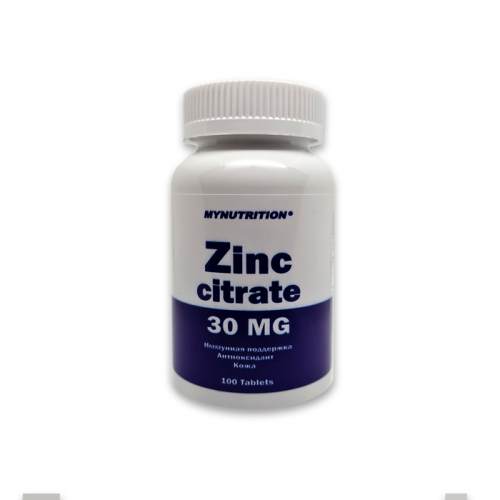 MYNUTRITION Zinc Citrate 30mg 100 tab