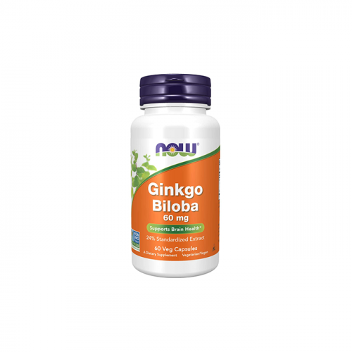 NOW Ginko Biloba 60mg 60 veg caps